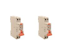 Lot de 2 interrupteurs magnétothermiques différentiels 1 module 20 A C20, RCBO Slim 1P+N 6 kA 30 mA 220 V, type A courbe C, série PL8HT professionnelle