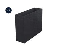EDA Volcania Jardinière Rectangulaire 2 pcs - Anthracite