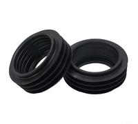 Lot de 2 joints coniques en caoutchouc pour tuyau de chasse d'eau Geberit - 42 mm - Pour 119.668.00.1 - Noir - Élément d'étanchéité en caoutchouc robuste pour pièces arquées dissimulées dans les