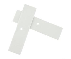 Lot de 2 joints de couvercle en fibre de céramique pour poêles à granulés Rika Premio/Rio/Visio/Leda/Umbra - 185 x 48 x 5 mm - Blanc