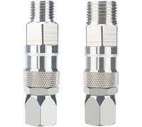 Lot de 2 joints de pulvérisation rotatifs 3/8" 1/2" en métal, pulvérisateurs de peinture, mobilité améliorée, raccord de tuyau pivotant, argent