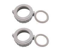 Lot de 2 joints de rechange en plastique ABS pour chauffage spa 5,1 cm | Cet ensemble d'écrous fendus pour chauffage de spa avec joints de rechange offre un ajustement sûr pour aider à arrêter les