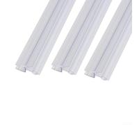 Lot de 2 joints de rechange pour porte de douche 50 cm en caoutchouc souple, barrière efficace contre l'eau pour portes en verre, personnalisation facile (17 mm)