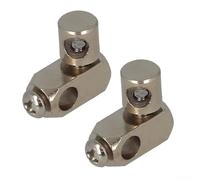 Lot de 2 joints doubles réglables pour bonde excentrique rotatif à 360 degrés en métal pour lavabo 17 x 17 mm