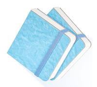 Lot de 2 Journaux Aquarelle Funto, 3,9 x 3,9", 44 Pages Chaque, 100% Coton Pressé à Froid, Couverture Rigide Bleue en Cuir PU, Bande Élastique Amovible, Fournitures d'Art pour Aquarelle