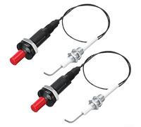 Lot de 2 kits d'allumage piézoélectrique pour cuisinières à gaz, fours grils, cheminées, chauffages, bouton poussoir non pour batterie de plus de 18 000 V, étincelle en plastique PP, résiste à -20 °C