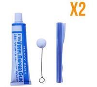 Lot de 2 kits de réparation 30 ml avec applicateur pour liner de piscine - Linxor