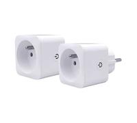 Lot de 2 KONYKS Priska FR prises connectées Wi?Fi + Bluetooth 16 A compteur d'énergie blanc