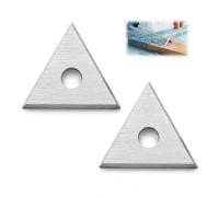 Lot de 2 Lames de Rechange du grattoir de force, Lame Triangulaire 25 mm en Carbure de Tungstène Haute Résistance, Lame de Raclage Durable pour Décaper Peinture Colle Rouille Bois Métal Béton Pierre e