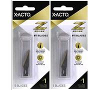 Lot de 2 lames de rechange légères X-ACTO série Z, n° 11, 4-7/8" L, lame en acier inoxydable, teinte dorée, 5 lames par paquet