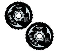 Lot de 2 lames de scie circulaire de 85 mm, 60 dents, avec un alésage de 15 mm, en acier rapide (HSS)