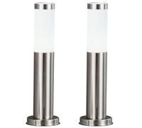 Lot de 2 lampadaires d'extérieur IP44 éclairage de jardin en acier inoxydable moderne