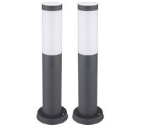 Lot de 2 lampadaires d'extérieur LED RGB DIMMABLE jardin terrasse REMOTE CONTROL lampadaire inox