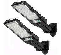 Lot de 2 lampadaires solaires muraux extérieurs à LED détecteur de mouvement 3 modes d'éclairage pour jardin 3CQINGSHOP