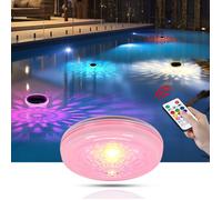 Lot de 2 Lampe Flottante LED Multicolore - Énergie Solaire - 9 modes - pour Piscine, Spa et Baignoire