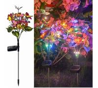 Lot de 2 Lampe Led solaire en forme de papillon, éclairage d'extérieur à couleur changeante, idéal pour un jardin, une pelouse ou