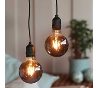lot de 2 lampes à suspendre extérieures pile + télécommande, G95, 9,5 x1 3,7 cm, intensité lumineuse variable