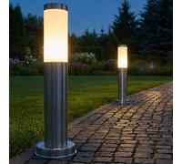 Lot de 2 LED 9,5 watts lampadaire sur pied lampe éclairage extérieur lumière en acier inoxydable