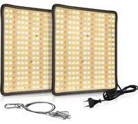 Lot de 2 lampes de culture LED 1000 W, 256 LED, lampes de culture LED à spectre complet avec crochets, pour plantes d'intérieur, légumes et fleurs