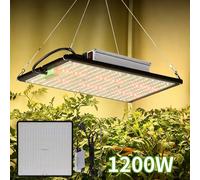 Lot de 2 lampes de culture LED 1200W à spectre complet, dimmables, pour plantes d'intérieur, tentes de culture et plantation de légumes