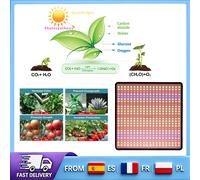 Lot de 2 lampes de culture LED à spectre complet, 1200W, Quantum Board, pour plantes d'intérieur, légumes et fleurs, couverture 1x1 pied