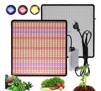 Lot de 2 lampes de culture LED à spectre complet AC85-240V 1200W pour plantes vertes en intérieur, tente de culture, panneau quantique pour la croissance des plantes