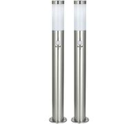 Lot de 2 lampes d'extérieur lampadaire en acier inoxydable éclairage IP44 avec LED
