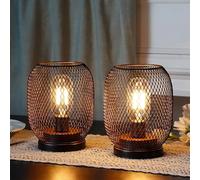Lot de 2 lampes lanterne vintage à LED