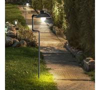 Lot de 2 Lampes LED Solaire Extérieure Jardin Chemin Lumières Terre Spike Plug Lumières Antique Noir