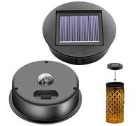 Lot de 2 Lampes Solaires de Rechange φ 8 cm - LED Claires avec Panneau Solaire - Étanche IP65 pour Lanterne