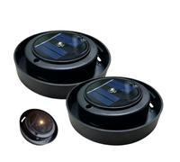 Lot de 2 lampes solaires de rechange pour lanterne, boîtier de batterie LED avec interrupteur, LED étanche de rechange pour lanterne et lampes de jardin pour extérieur, jardin, allée, cour