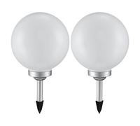 Lot de 2 lampes solaires d'extérieur à LED pour prise de courant, lot de 2 lampes de jardin, boule de jardin, prise solaire, 25 x 65 cm, espace extérieur pour balcon de jardin