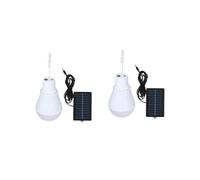 Lot de 2 Lampes Solaires Portables à LED pour le Camping, la Tente, L'Intérieur, L'Extérieur, L'Abri de Jardin et la Pêche Nocturne B