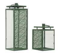 Lot de 2 Lanternes en Métal "Hall" 41cm Vert