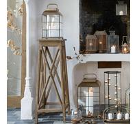 Lot de 2 lanternes Flavin marron
