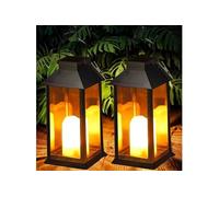 Lot de 2 lanternes solaires à LED pour jardin