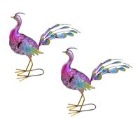 Lot de 2 LED Déco solaire Lights Peacock Design jardin chemin lumières lumières des animaux colorés