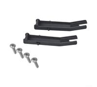 Lot de 2 leviers à bouton poussoir noir pour plaque murale WC | Construction en plastique, résiste à l'usure quotidienne, assure une longue durée de vie pour votre système de chasse d'eau