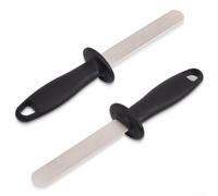 Lot de 2 limes d'affûtage diamant double face avec poignée ergonomique pour lames raboteuses, ciseaux, ciseaux à usage sec, grain abrasif 400 et 1000 pour un affûtage précis