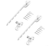 Lot de 2 limiteurs de verrouillage de fenêtre réglables à plusieurs niveaux pour une sécurité fiable et un contrôle de ventilation flexible, compatible avec différents styles d'ouverture de fenêtre