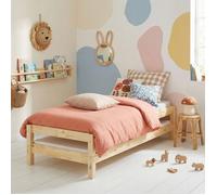 Lot de 2 lits superposables RINO 80 x 190 cm, lits simples 1 place, couchage d'appoint, en pin massif vernis naturel