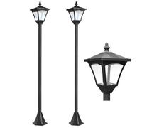 Lot de 2 luminaires extérieurs - Outsunny - lumières led 30 Lm - plastique - 15 x 15 x 120 cm - noir