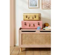 Lot de 2 malles en métal gigognes rose nude TU