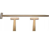 Lot de 2 manches, fourche, bêche, bêche, bêche, manche en bois, poignée en T, 100 cm de diamètre, 36 mm, en bois de hêtre