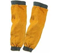 Lot de 2 manchettes longues en cuir anti-brûlures pour le jardinage, 572 °F, protection contre les éclaboussures de soudure et les