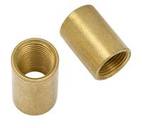 Lot de 2 manchons en laiton - M10 x 1 - Filetage intérieur - 12 x 20 mm - En laiton brut - Pour filetage fin M10 x 1 - Tube fileté - Construction lumineuse