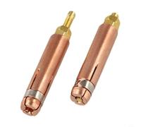 Lot de 2 mandrins de serrage pour chalumeau de soudage CD en cuivre, adaptateur à changement rapide, longueur 50 mm, compatible avec les machines à décharge à condensateur