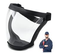 Lot de 2 masques faciaux ergonomiques et respirants UV400 anti-buée entièrement isolés thermiquement avec 20 tampons filtrants de sécurité transparents pour le meulage et la coupe, le soudage