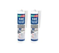 Lot de 2 Mastics silicones neutres PAREXLANKO 628 Silicone Piscine - Gris - 300ml