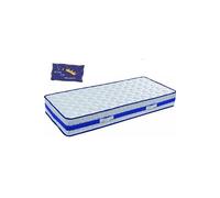 Lot de 2 Matelas 100X200 Mousse Poli Lattex Indéformable - Hauteur 29 cm - Soutien Très Ferme + 2 Protèges Matelas OFFERTS Blue 100 200